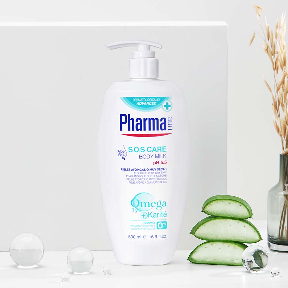 [500ml 3개] 파마라인 무향 바디밀크 S.O.S케어 수분 바디로션 등드름 모공각화증 - 상세 이미지 3