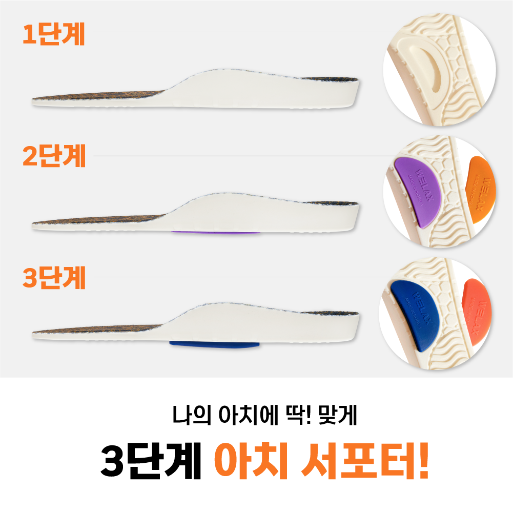 윌렉스 기능성 키높이 푹신한 라텍스 골프 운동화 군인 군화 평발 아치 신발 인솔 깔창 이미지 4