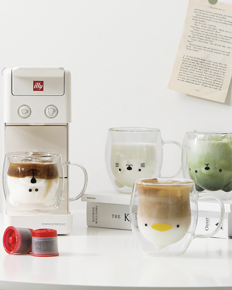 홈카페 유리컵 일자 내열유리 아이스 커피 맥주 예쁜 물잔 집들이선물 잔플리츠컵 300ml