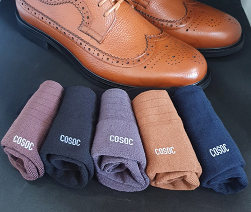 신사 정장 캐주얼 무지 골지 쿠션 중목 기능성 로퍼 구두 정장양말