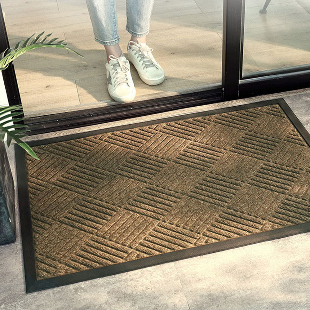 현관발매트 도어매트 입구 업소용 매장 가게 출입문 대형 고급형 90x150cm 브라운