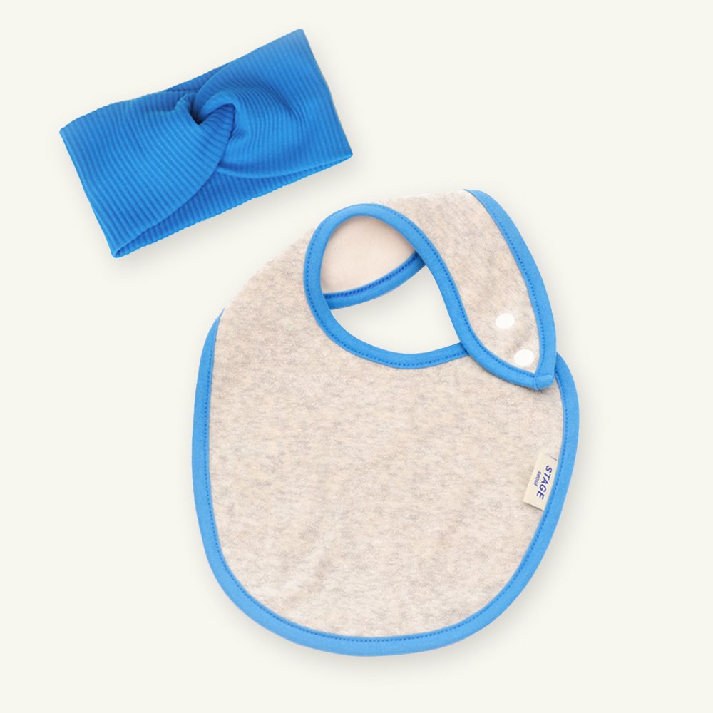 아기 침받이 턱받이 헤어밴드 오가닉 [타올빕 세트]