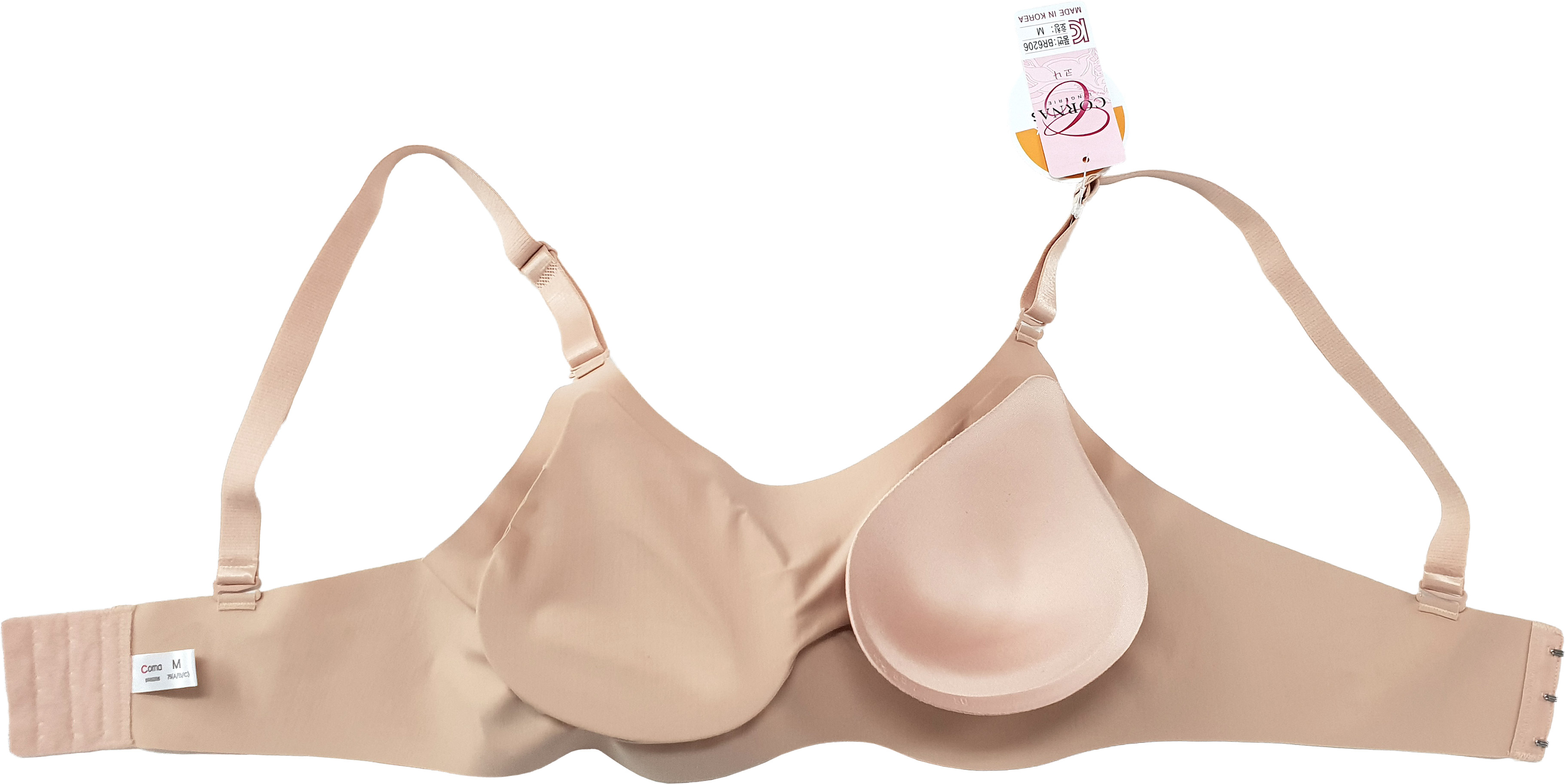 코나 국산 심리스브라 무봉제 어깨끈 풀컵 노와이어 노라인 여성브라BR6206 - 상세 이미지 4