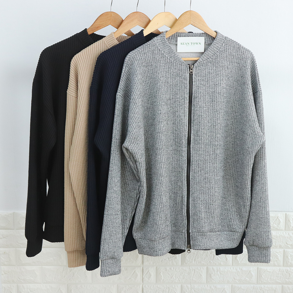 남자가디건 남자집업가디건 골지 스판 봄 가을 간절기 블루종자켓