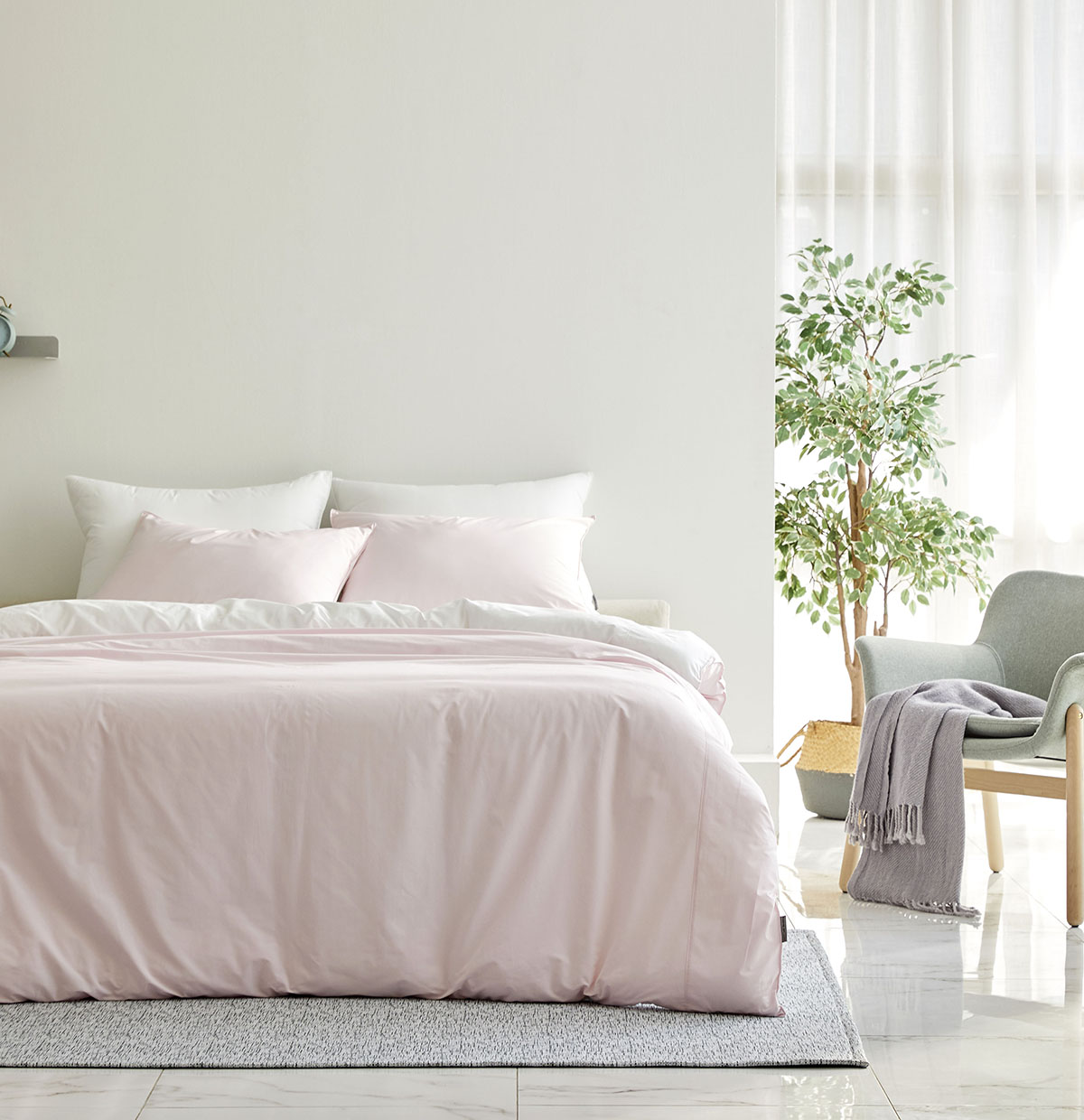 호텔침구 이불세트 코튼핑크 알러지케어 사계절 신혼 침구세트 Q