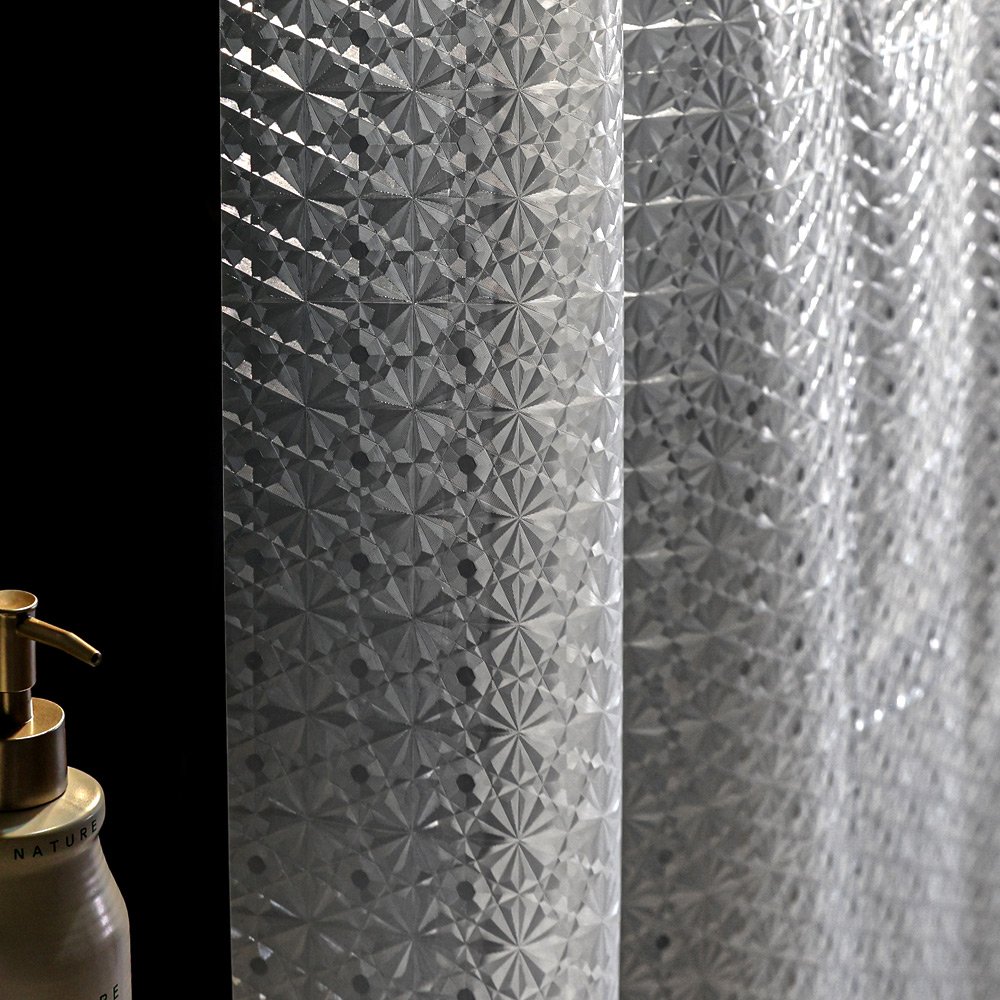 욕실 샤워커튼 항곰팡이 투명 방수 욕조 가림막 칸막이 W180 H180