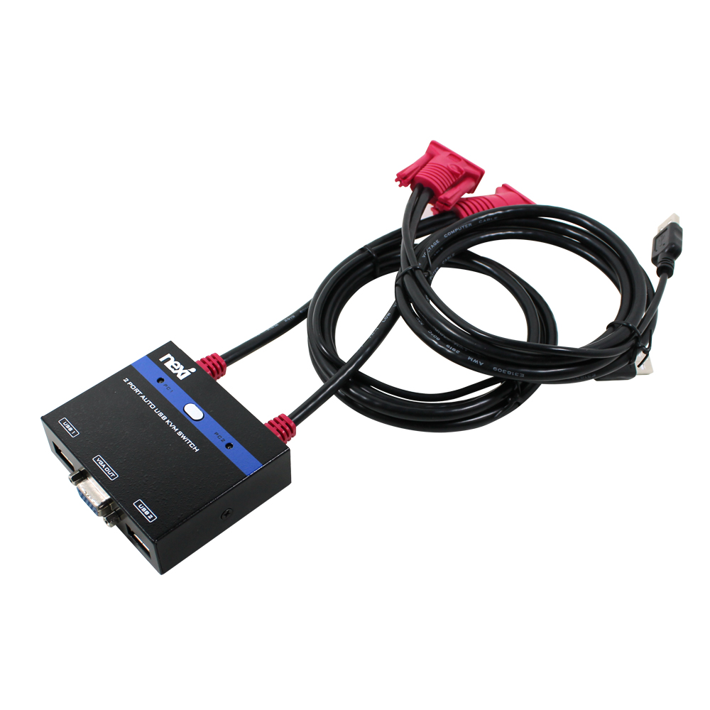 넥시 KVM 스위치 2포트 키보드 USB VGA - 상품 이미지