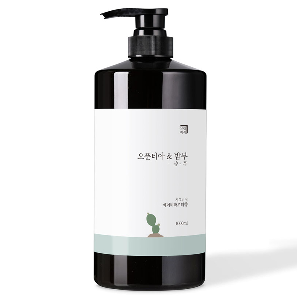 살림백서 오푼티아 앤 밤부 샴푸 베이비파우더향 1000ml