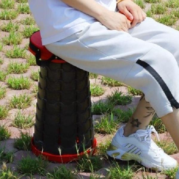 원형 간이 의자 영화감독 프라스틱의자 높은접이식의자 - 메인 이미지