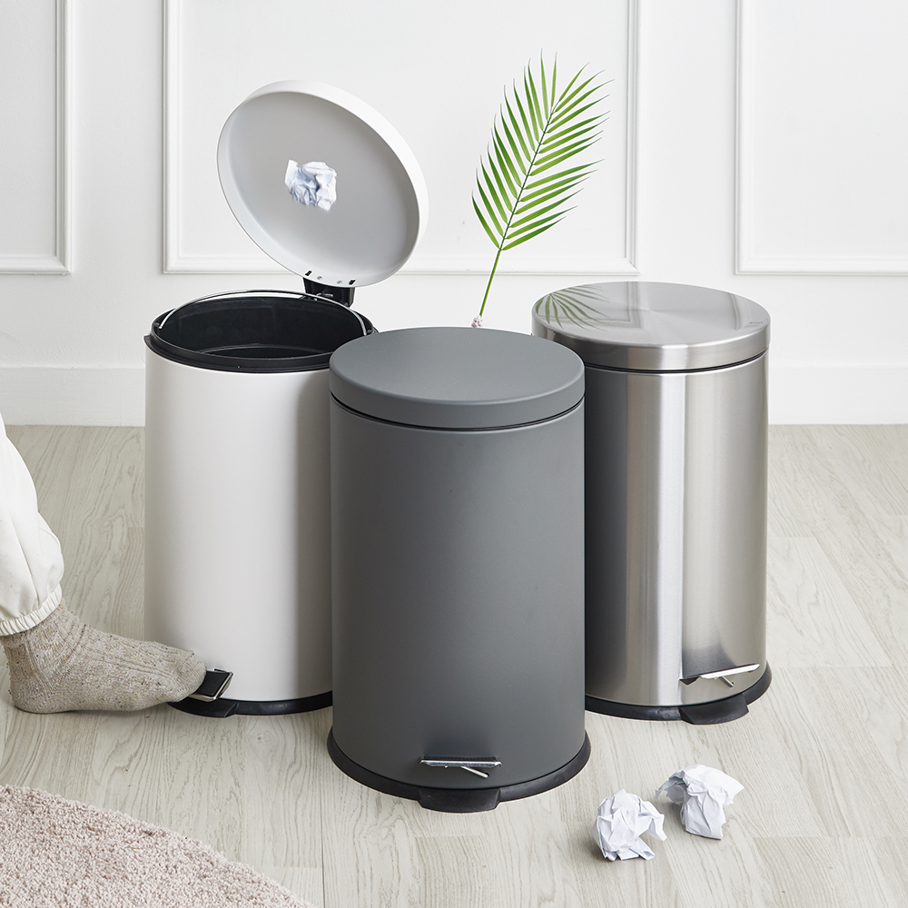 할메이드 가정용 화장실 무소음 인테리어 페달 휴지통 종량제 쓰레기통 20L 제품 이미지
