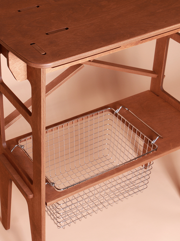 홀러 캠핑 선반 우드쉘프+와이어바스켓