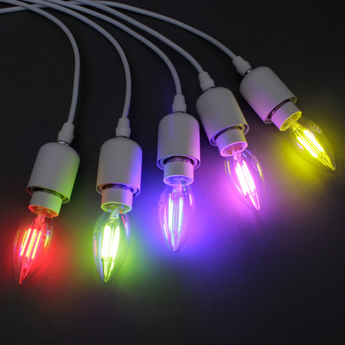 비츠온 LED 에디슨 칼라 촛대구 4W E14 그린 - 상품 이미지