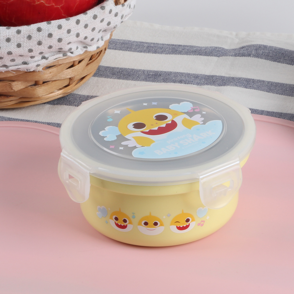 아기상어 스텐 멀티 용기 유아 아기 보관 용기 이유식 그릇 370ml - 상세 이미지 5