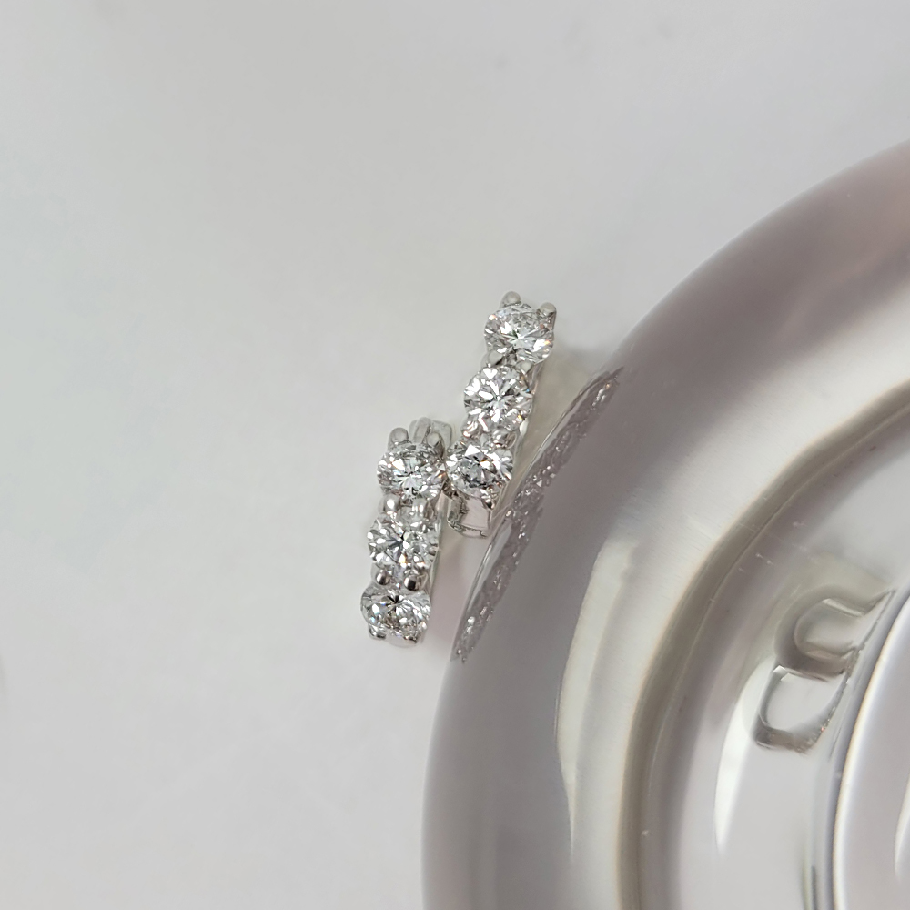 랩그로운 다이아몬드 4발세팅 원터치 2.5mm 다이아 링귀걸이 - 상세 이미지 2