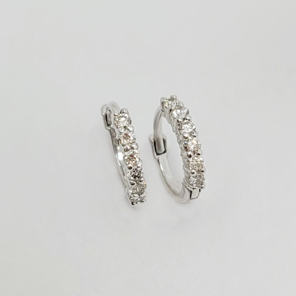 다이아몬드 1.5mm 원터치 데일리 다이아 링귀걸이 - 상품 이미지