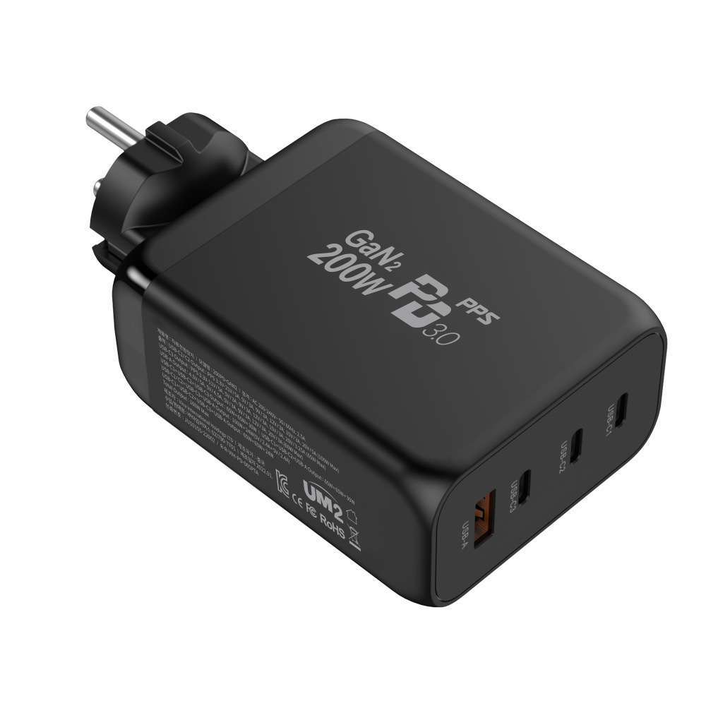 200w 접지형 고속 멀티충전기 맥북 C타입 200PD-GAN2 100WLED 케이블세트 - 상세 이미지 3