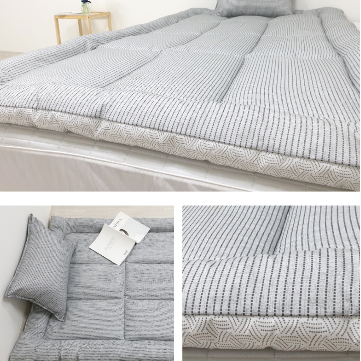 푹신한 토퍼 거실토퍼 두꺼운토퍼 돌침대용 손님 두툼한 기숙사 구름 캠핑용 대형 바닥 이불