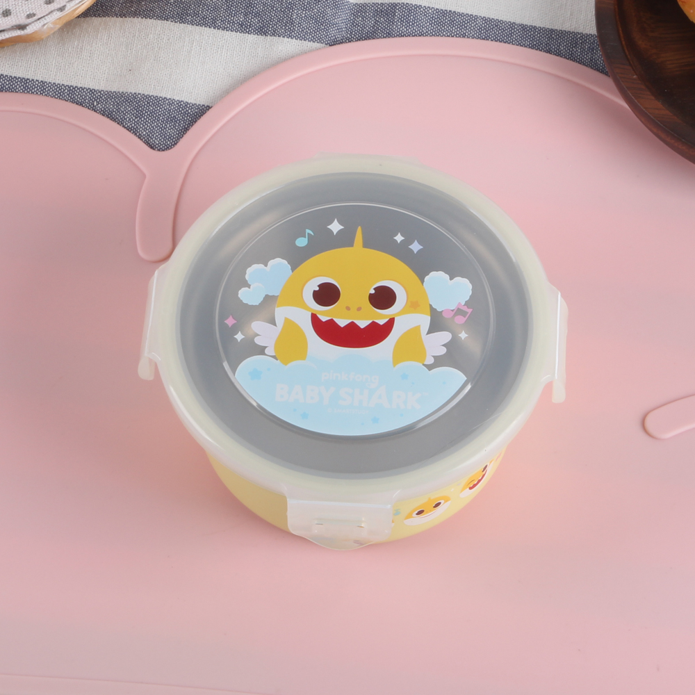 아기상어 스텐 멀티 용기 유아 아기 보관 용기 이유식 그릇 370ml 이미지 7