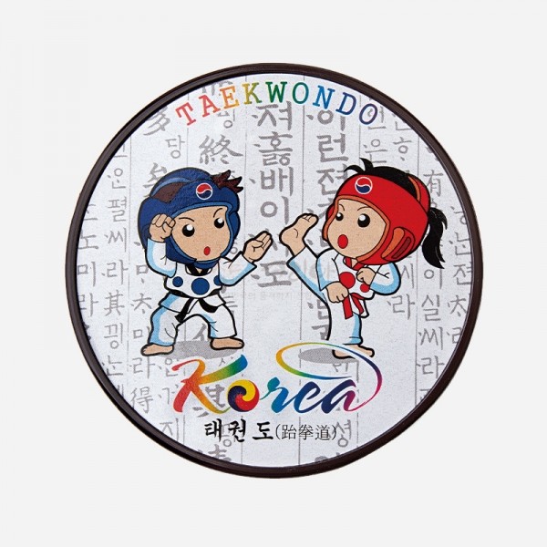 전통컵받침-태권도 한국적인선물 외국인친구선물 - 상품 이미지