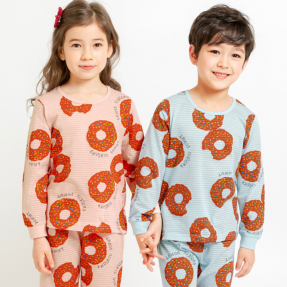 봄가을 유아내복 자가드 아동내의