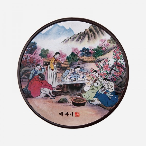 전통컵받침-풍속도 한국기념품 외국인친구선물 - 상세 이미지 4