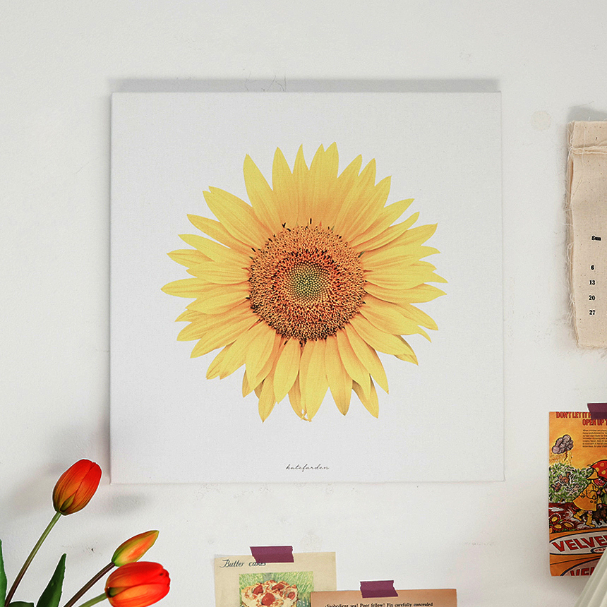 [한정수량할인] 자체제작 해바라기 캔버스 액자 풍수지리 금전운 액자 (35x35cm)