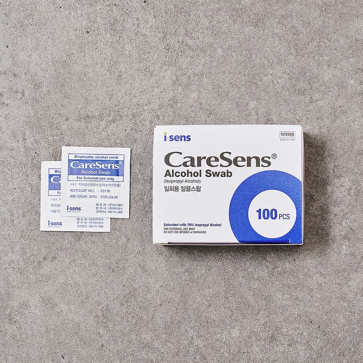 일회용 알콜스왑(알콜솜) 100개입 (케어센스 100PCS)