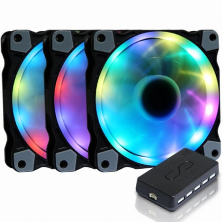 마이크로닉스 MANIC 트윙클 Digital RGB Sync (3PACK/Controller) 시스템/케이스용 쿨러