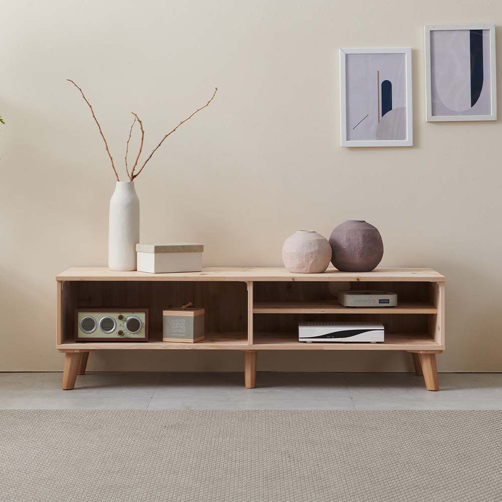 이노센트 플로어 삼나무 원목 1200 선반형 거실장 i102640