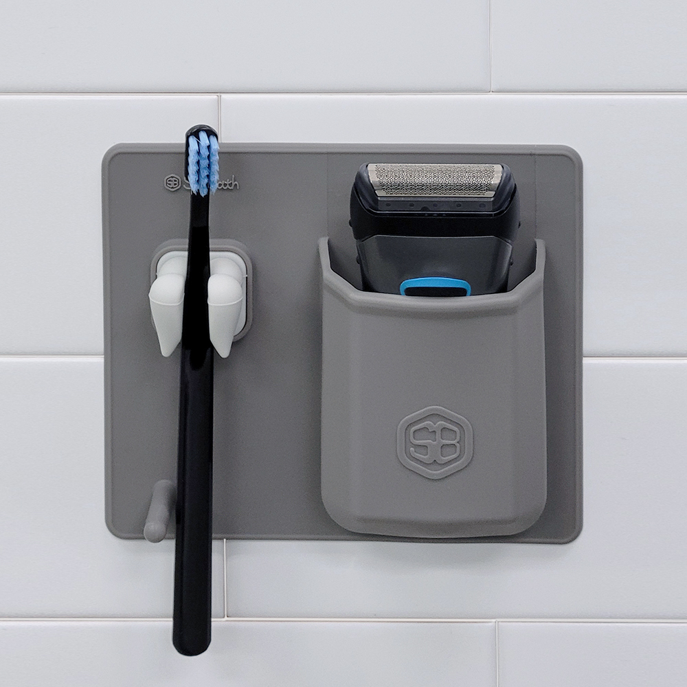 실리바스 포켓 칫솔걸이 흡착식 실리콘 칫솔꽂이