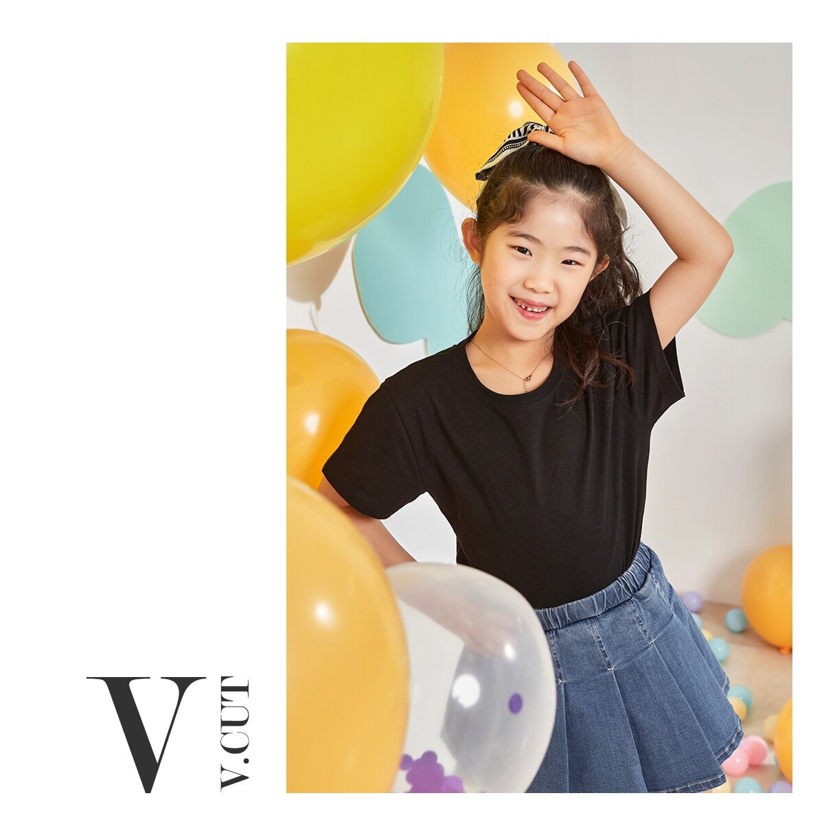 브이컷 키즈 오가닉 면 티셔츠 6장 - 상세 이미지 2