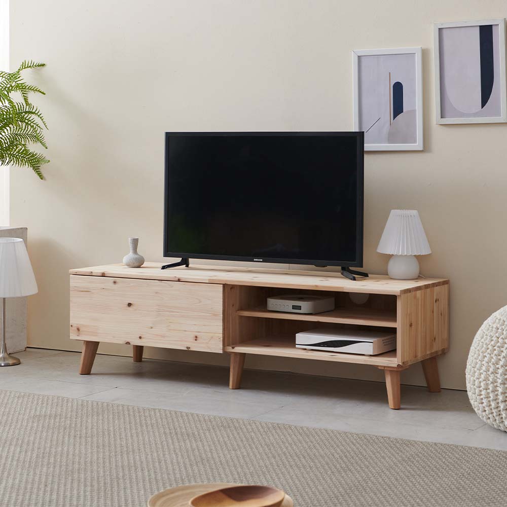 이노센트 플로어 삼나무 원목 1200 서랍형 거실장 i102642