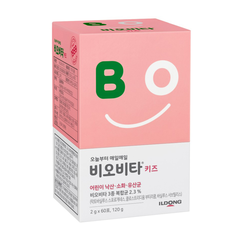 일동생활건강 비오비타 키즈 딸기맛 유산균 낙산균 프로바이오틱스 60포 - 상세 이미지 3