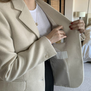 클래식 고급 테일러드 여성 울자켓 모직재킷 오버핏 여자 겨울자켓 우먼자켓... 착용 후기 | 사이즈/핏 총정리 - 상품 이미지 3