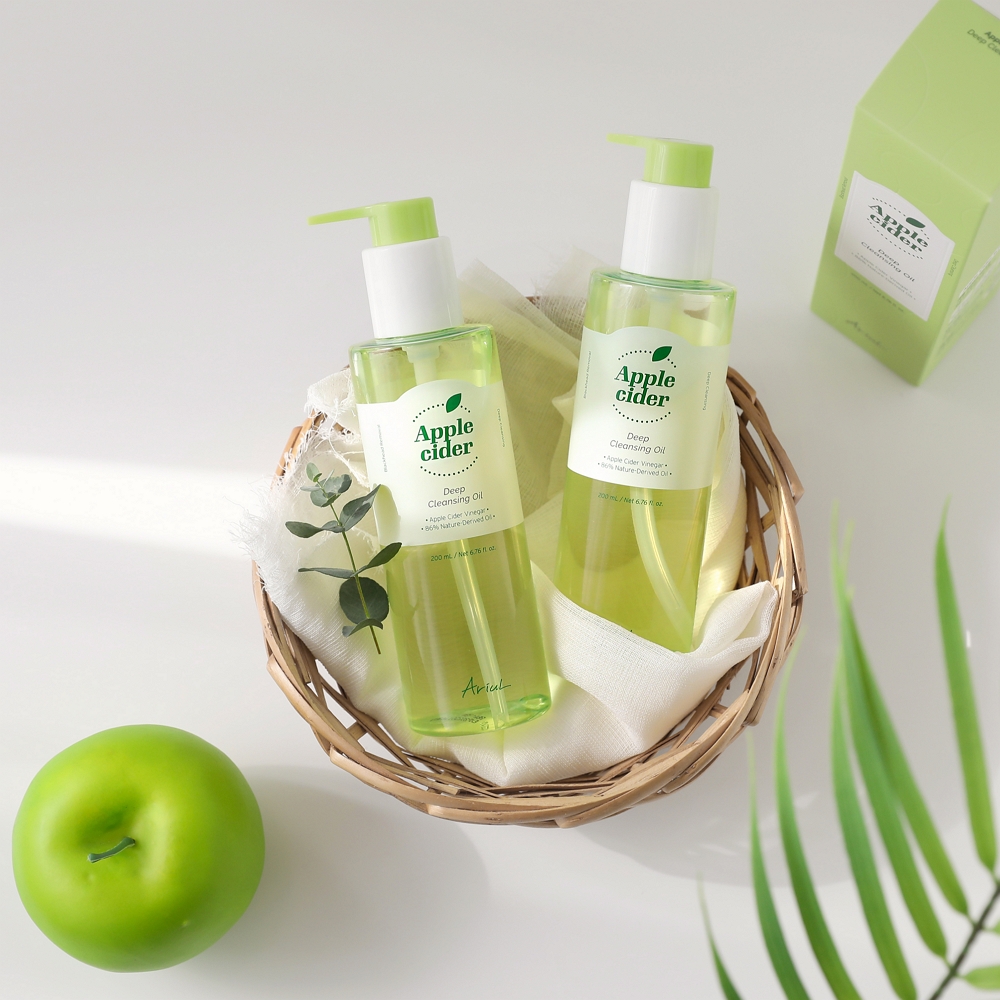 아리얼 애플사이다 클렌징 폼 150ml  + 오일 200ml 세트 - 상세 이미지 2