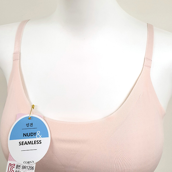 코나 국산 브라탑 무봉제 심리스 나시 인견 노와이어 보정 여성누디런닝BR1206 - 상세 이미지 3