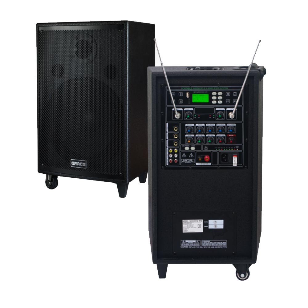 카날스 이동식앰프 스피커 마이크 행사용 야외용앰프 그레이스 EG-512+EG-12 핸드 - 상세 이미지 2