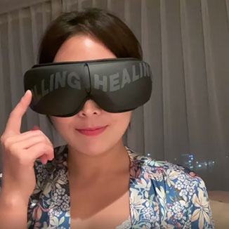 칠링힐링 무선 온열눈마사지기 공기압 지압 진동 주무름 퓨어화이트 - 상세 이미지 3
