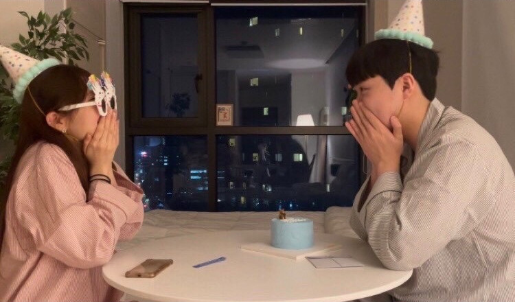 ❤️오늘출발❤️ 국산 커플 잠옷 여성 홈웨어 선물 파자마파티 상세 이미지 2