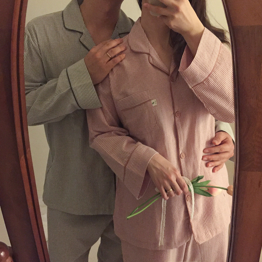❤️오늘출발❤️ 국산 커플 잠옷 여성 홈웨어 선물 파자마파티 상세 이미지 21