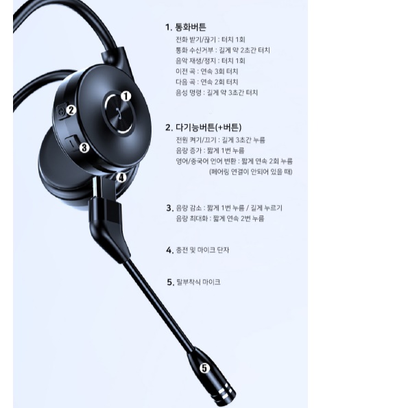골밀도 운동 귀걸이형 골전도 무선 이어폰 스포츠용 귀걸이 블루투스 이어폰 - 상세 이미지 3