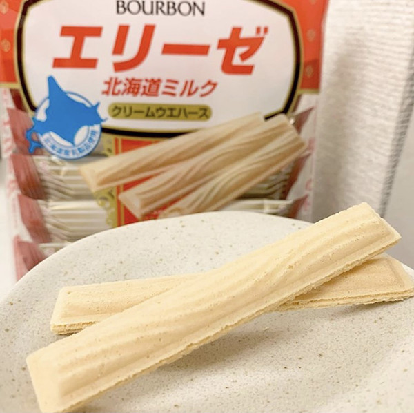 BOURBON 부르봉 엘리제 홋카이도 밀크 크림 웨하스 16개입 - 과자·스낵 - 하카타몰