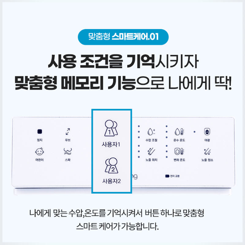 블루밍 사용자 메모리 직수 방수 IPX7 리모컨 방수비데 IPX-RX323A PLUS (방문설치) 이미지 7