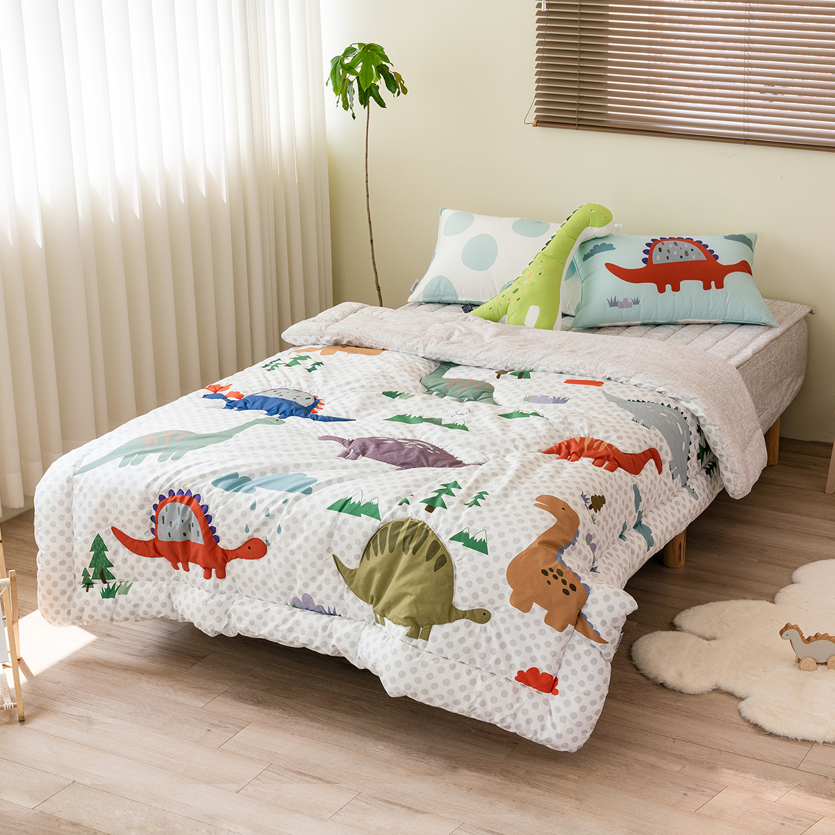 [사은품증정] [1+1] 키즈 알러지케어 간절기 손자수 차렵이불 풀세트