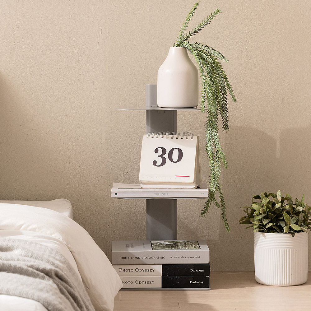 어반 북타워 스탠딩 선반 높이 500mm, 3단, 심플리 화이트