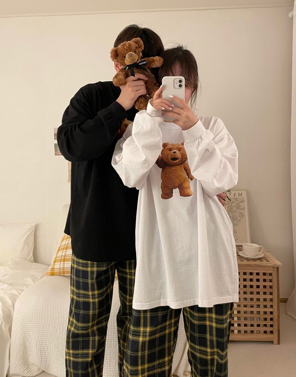 커플 긴팔 티셔츠 루즈핏 티셔츠 데일리 패션 파토리 테드곰 티셔츠 구매팁
