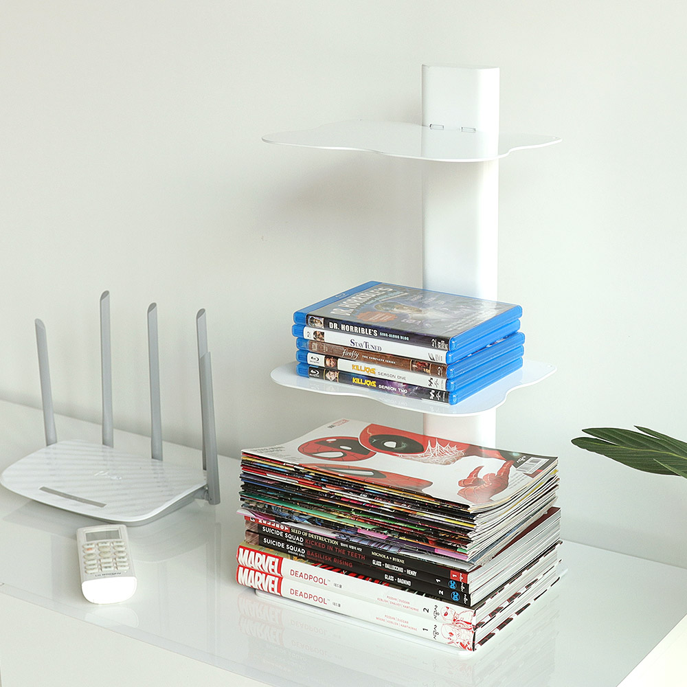 어반 북타워 스탠딩 선반 높이 500mm, 3단, 심플리 화이트