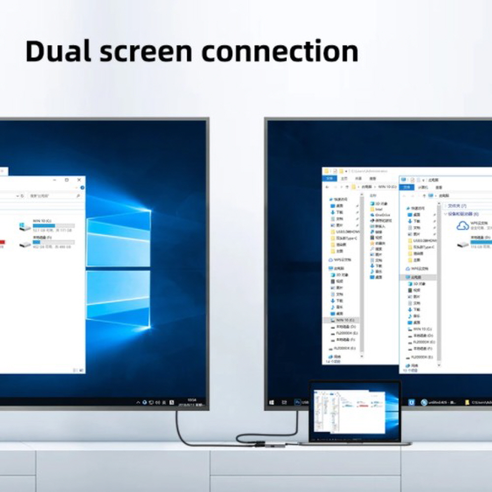 USB 3.0 4in1 HDMI 노트북 맥북 듀얼모니터 확장 복제 어댑터 - 상세 이미지 3