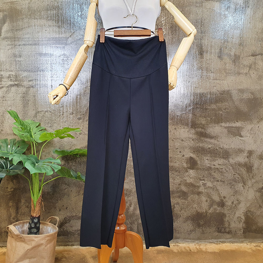 봄 여름 가을 임산부 바지 외출복 임부 일자 트임 핀턱 2color - 상세 이미지 3