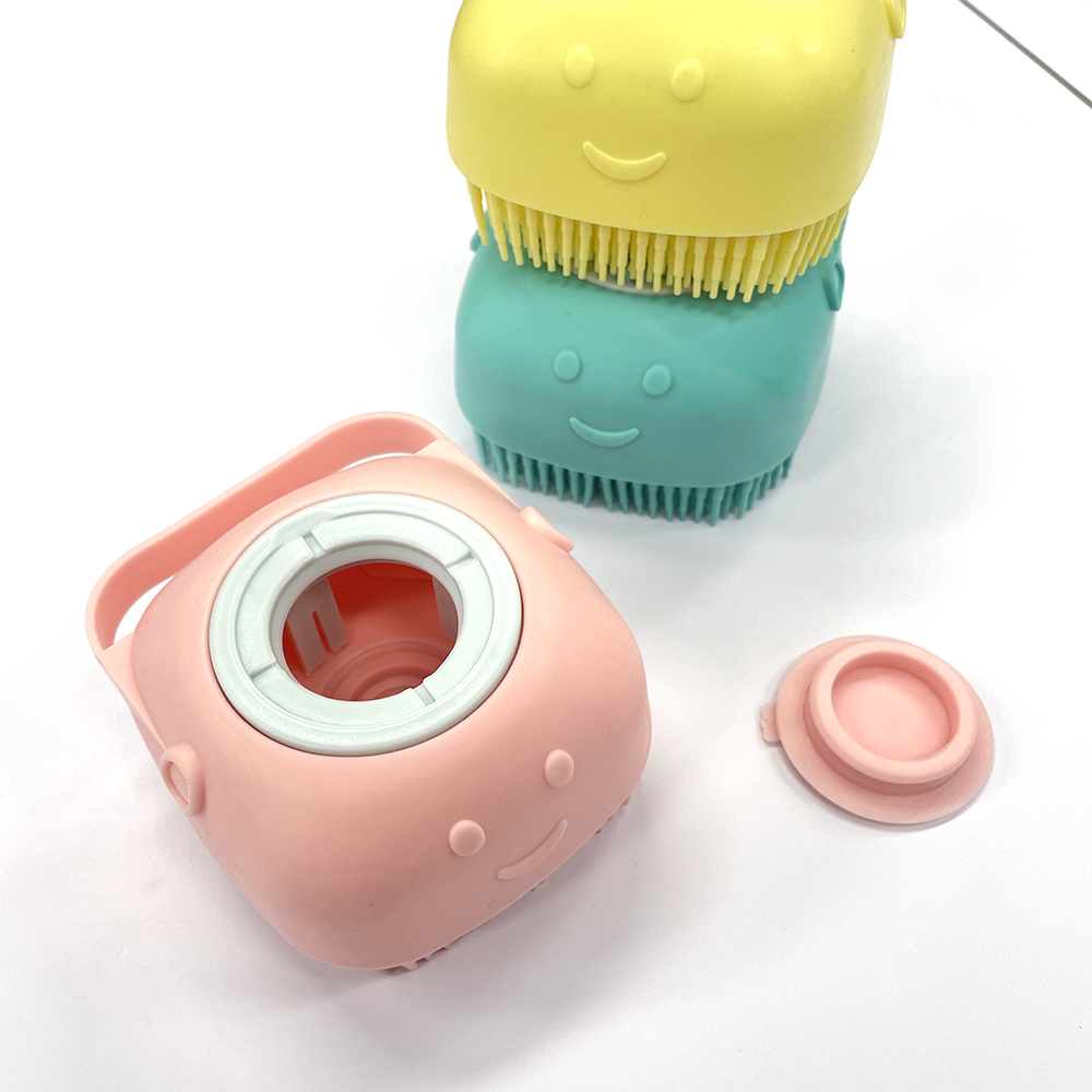 강아지 목욕브러쉬 샤워브러쉬 목욕빗 말랑실리콘 블루, FREE(One size)